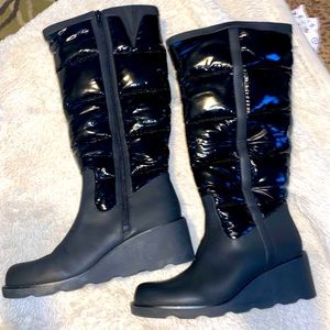 INC International Concepts Shiny Black Winter Boots